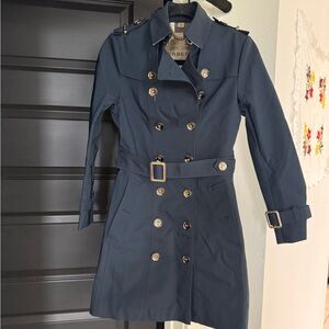 Burberry Women's Classic Blue Trench Coat
